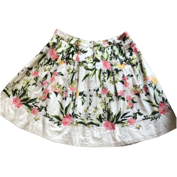 Talbots petites floral full skirt lined cottage core SZ 16P Fairy Circle skirt - Picture 1 of 13